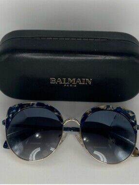Balmain PARIS tortise Blue Cat Eye Sunglasses